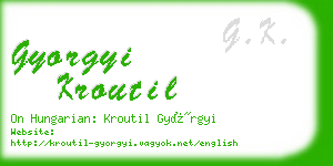 gyorgyi kroutil business card